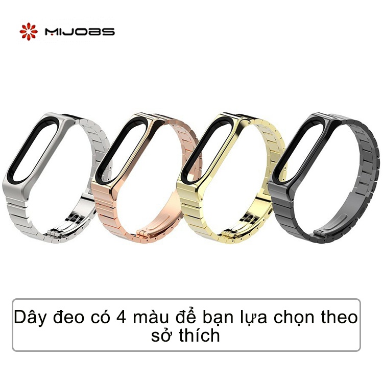 Dây đeo mi band 4 3 kim loại Pro Mijobs