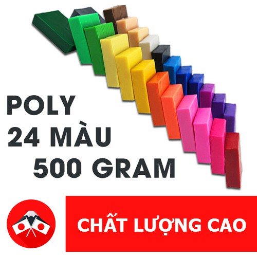 POLYMER CLAY 24 MÀU ĐẤT SÉT NUNG NẶN BÚP BÊ, ĐỒ CHƠI, MÓC KHOÁ, TƯỢNG CHIBI CỰC ĐẸP NHẬP KHẨU