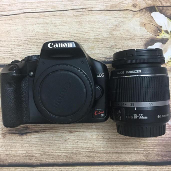 Máy ảnh Canon kiss X2  kèm ống kính 18-55