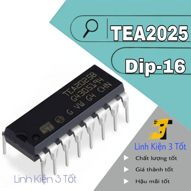 IC khuếch đại công suất ( Audio ) TEA2025B TEA2025 2.5wx2 16 chân cắm chính hãng