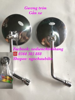 Gương chiếu hậu ( loại tròn)- 1 đôi