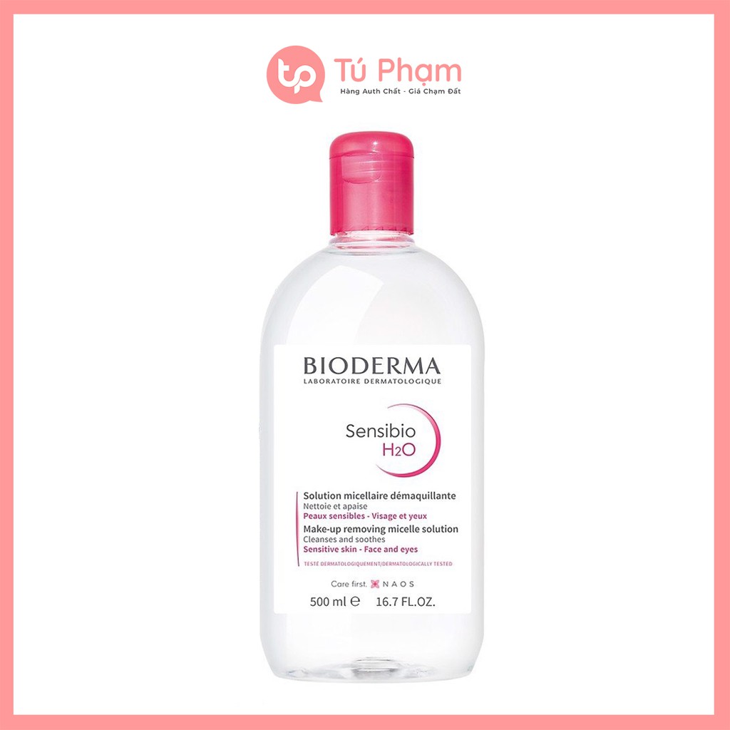 Nước Tẩy Trang Bioderma Sensibio H2O Solution Micellaire 500ml (Hồng)