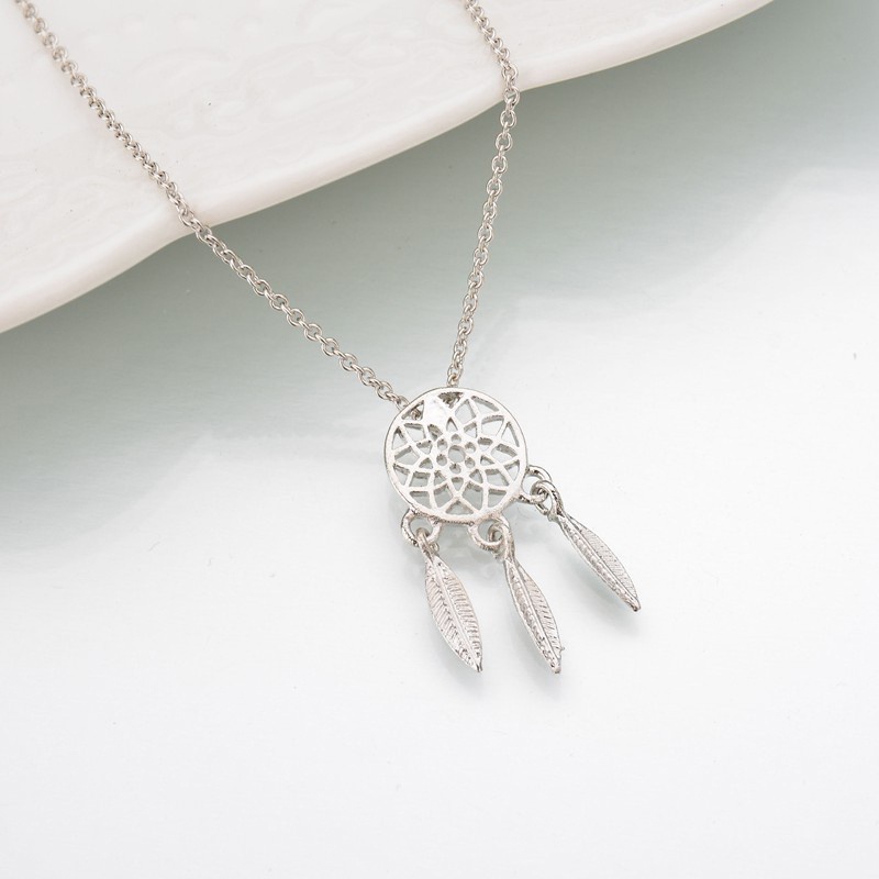 Thời Trang Vòng cổ Thép Không Gỉ Mặt Hình Dream Catcher Độc Đáo