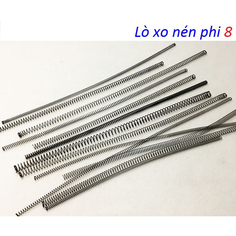 Lò xo nén phi ngoài 8mm, chiều dài 300mm