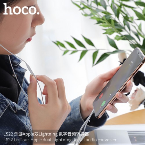 Jack chuyển Đổi 2 Cổng chân IPVừa Nghe Vừa Sạc Hỗ Trợ mic Đàm Thoại chơi game bubg hoco