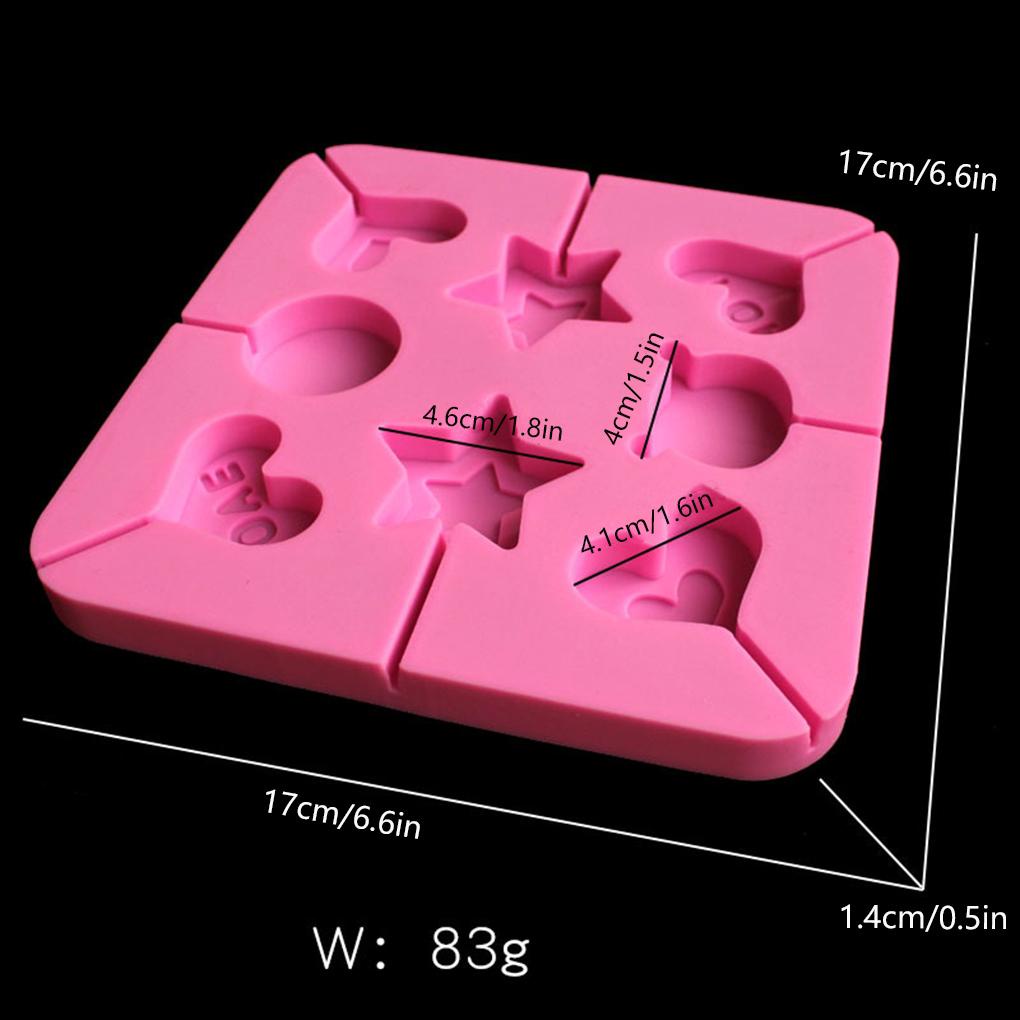 Khuôn Silicone Làm Kẹo Mút Hình Ngôi Sao / Trái Tim / Ngôi Sao Xinh Xắn