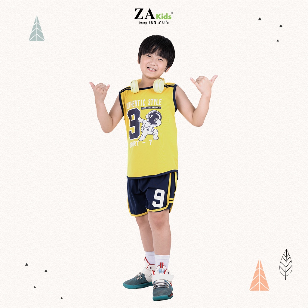 Bộ Quần Áo Thun Sát Nách Bé Trai (2-14 Tuổi) ZA KIDS ZA22166SN