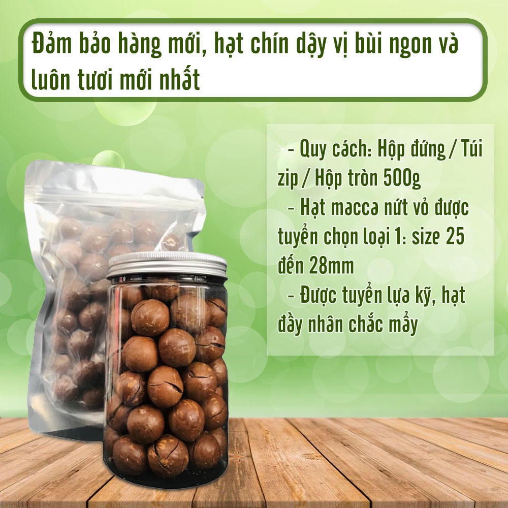 Hạt macca nứt vỏ  500g UQ07 macca nhân chắc mẩy dinh dưỡng, đảm bảo chất lượng, không chất bảo quản - U QUEEN
