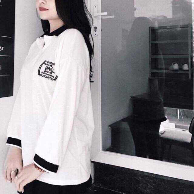 Áo thun tay loe cổ bẻ