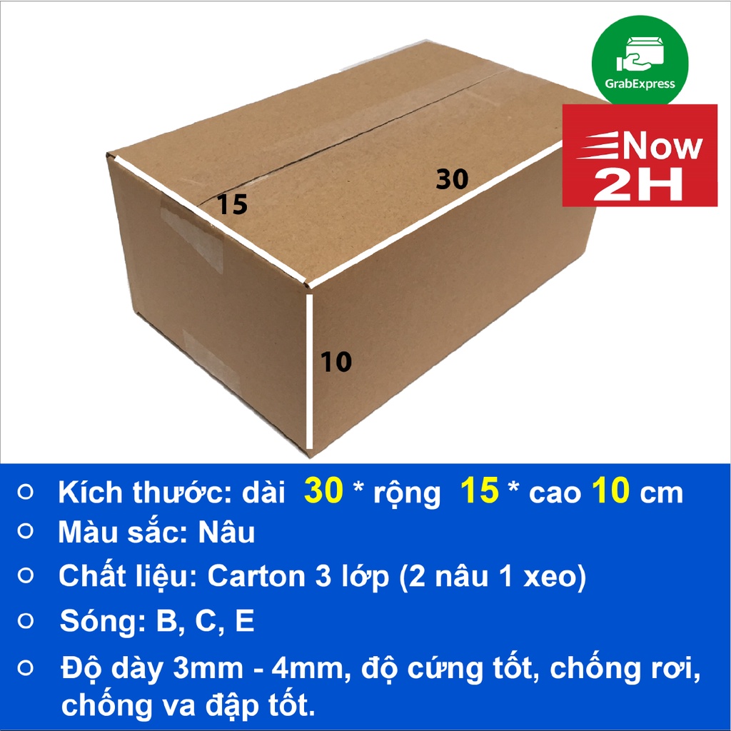 thùng hộp carton 30x15x10 bộ 20 không in