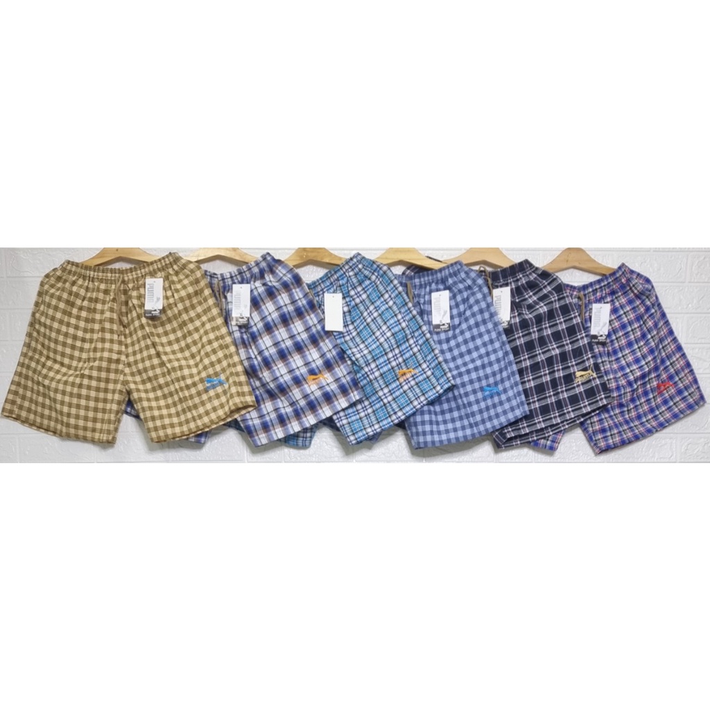 Quần Đùi,Quần Thô Kẻ Sọc Caro,Cotton Thô 100% Đẹp,Short Caro 4mshopthoitrangnam