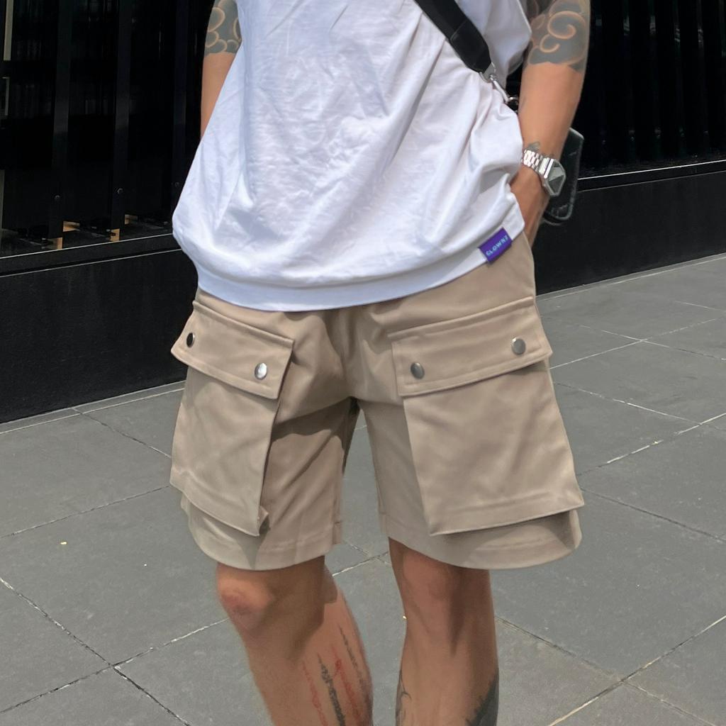 Quần short kaki túi hộp nam nữ 4M OFFICIAL, Box short 4M OFFICIAL