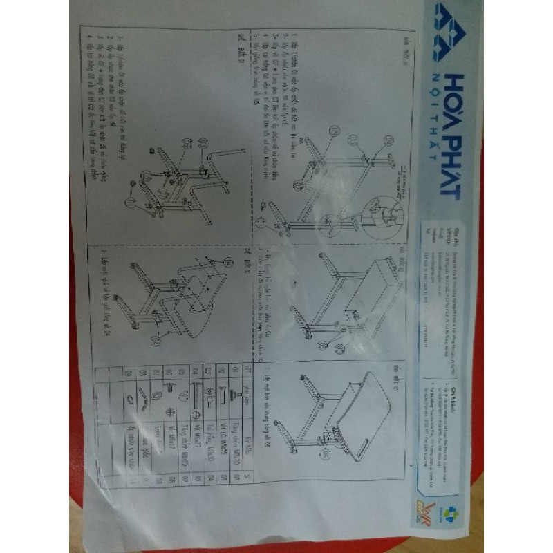 Bàn học sinh tăng chỉnh Hòa Phát BHS20-3