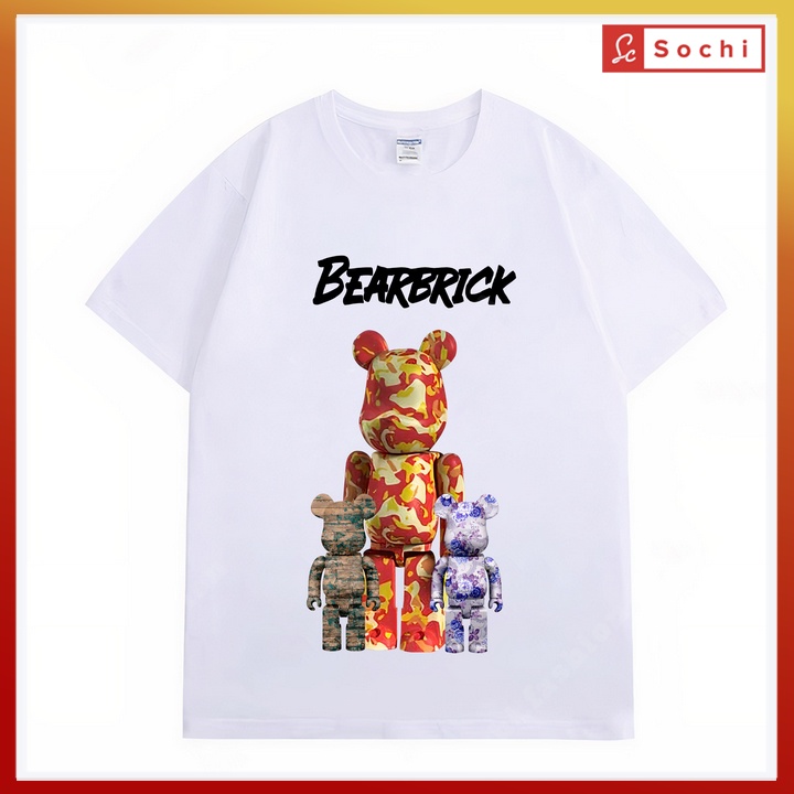Áo thun nam nữ unisex cao cấp,áo ngắn tay nam in hình BEARBRICK CZ644