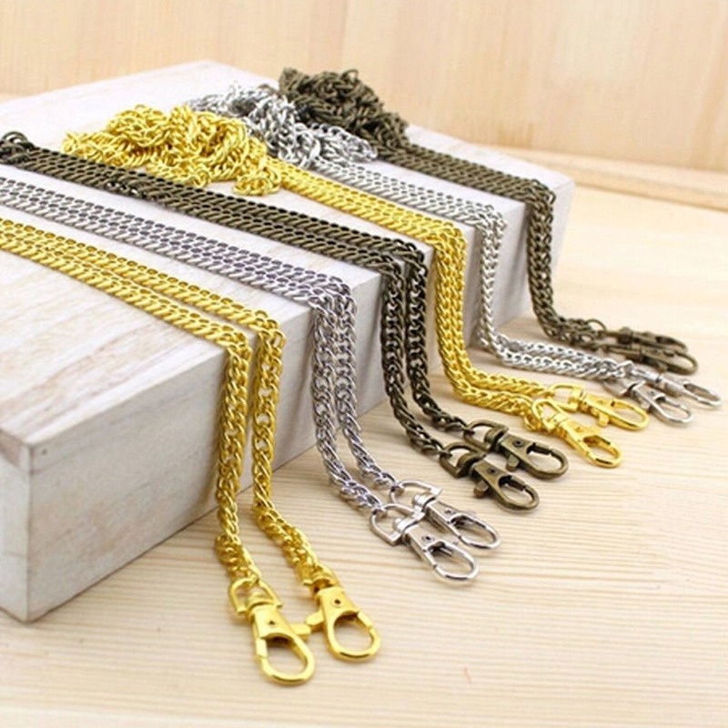 Dây Xích 1.2M Màu Vàng/ Bạc Làm Phụ Kiện Thời Trang Cho Túi Xách DIY
