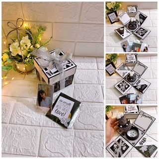 Combo nguyên liệu làm love box- hộp quà ảnh handmade 1 lớp size 10cm tặng kèm 10 ảnh - Có video hướng dẫn