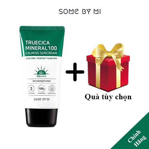 [Sỉ] Kem Chống Nắng Dành Cho Da  Mụn Somebymi Trucica Mineral 100 Calming Suncream SPF50+/PA++++ 50ml