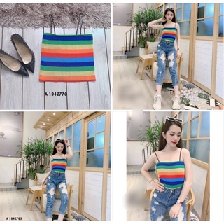 Áo 2 dây len len tăm dệt kim thiết kế basic kiểu ulzzang