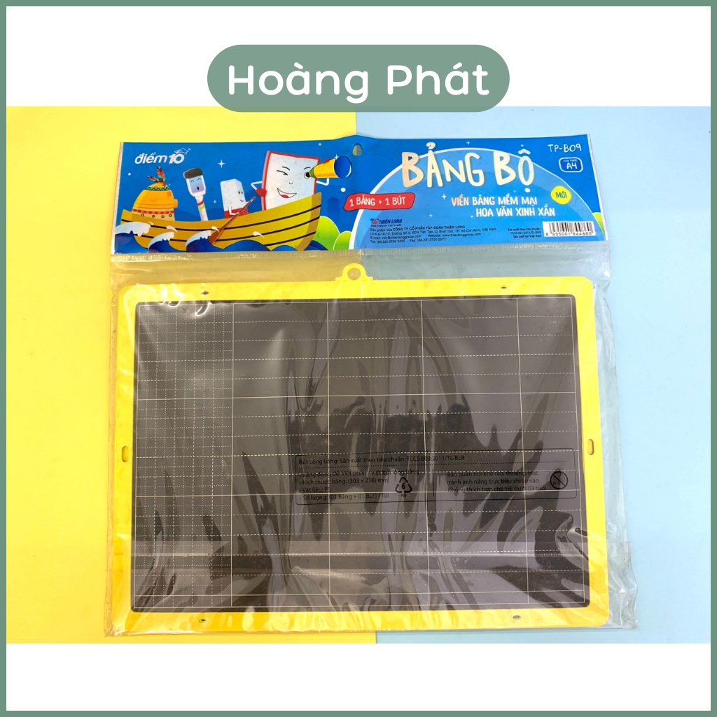 Bảng Bộ Thiên Long TP-B09 - Bảng Học Sinh 2 Mặt - Bảng A4 Gồm Bảng + Bút + Lau Bảng + 2 Viên Phấn Hoàng Phát