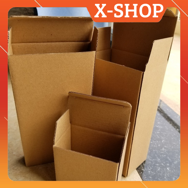 50 hộp carton đóng hàng 20x10x3 - 20x10x4 có nắp gài