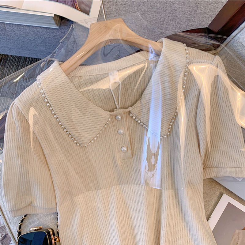 Áo Thun Polo Ngắn Tay Thiết Kế Đơn Giản Dễ Thương Cho Nữ