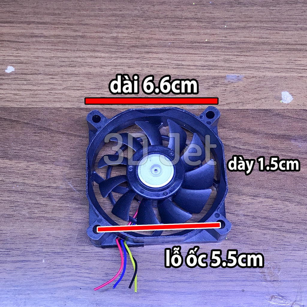 Quạt 12v vuông 66mm, mạnh êm , Quạt tản nhiệt nước thủy sinh,quạt tản nhiệt