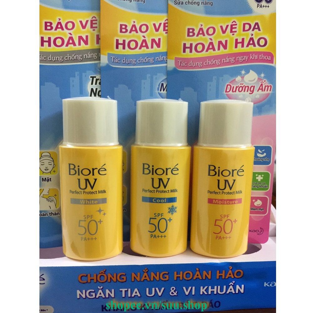Sữa Chống Nắng Dưỡng Ẩm 25ml Biore Moistureuv SPF50+/PA+++ Bảo Vệ Da Hoàn Hảo, suu.shop Cam Kết 100% Chính Hãng. | BigBuy360 - bigbuy360.vn