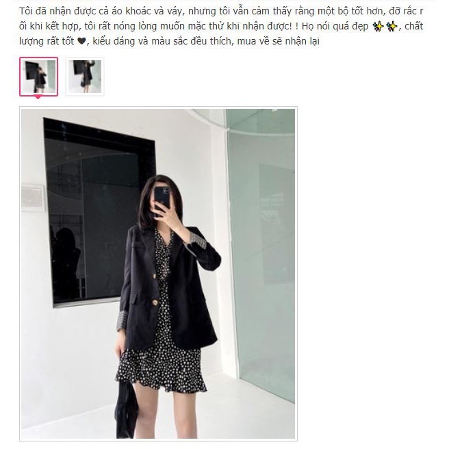 Set Áo Blazer Đen Phối Tay Kẻ Dory&Pony + Đầm Voan Tôn Dáng LADIES SUIT TREND - AK106 - D171 | BigBuy360 - bigbuy360.vn