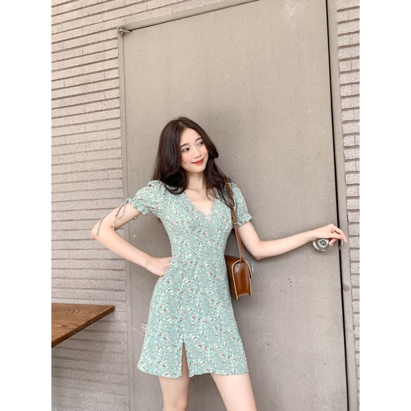 [Mã SKAMA06 giảm 8% tối đa 50K đơn 250K] Đầm BELLY cổ tim tay rút dây cột nơ ♥ | BigBuy360 - bigbuy360.vn