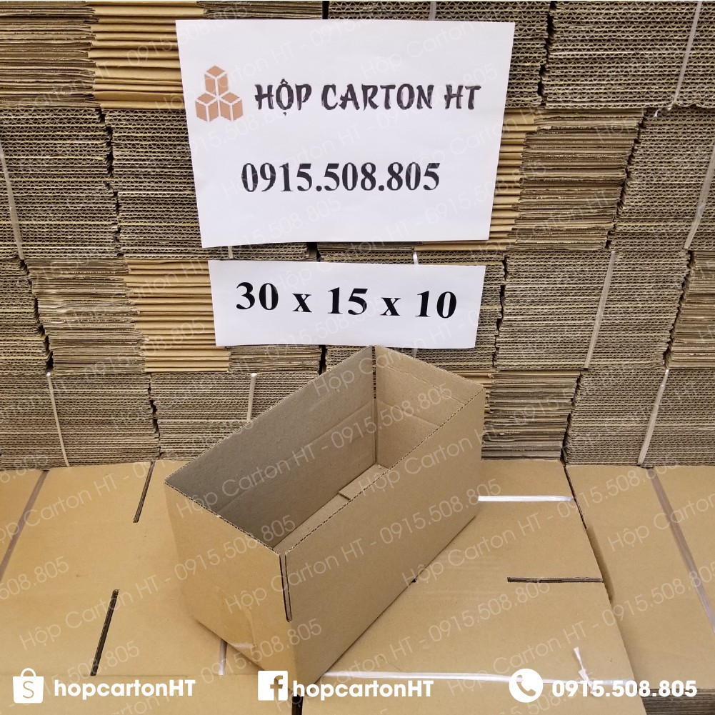 30x15x10 Combo 50 hộp carton (Freeship Hà Nội)