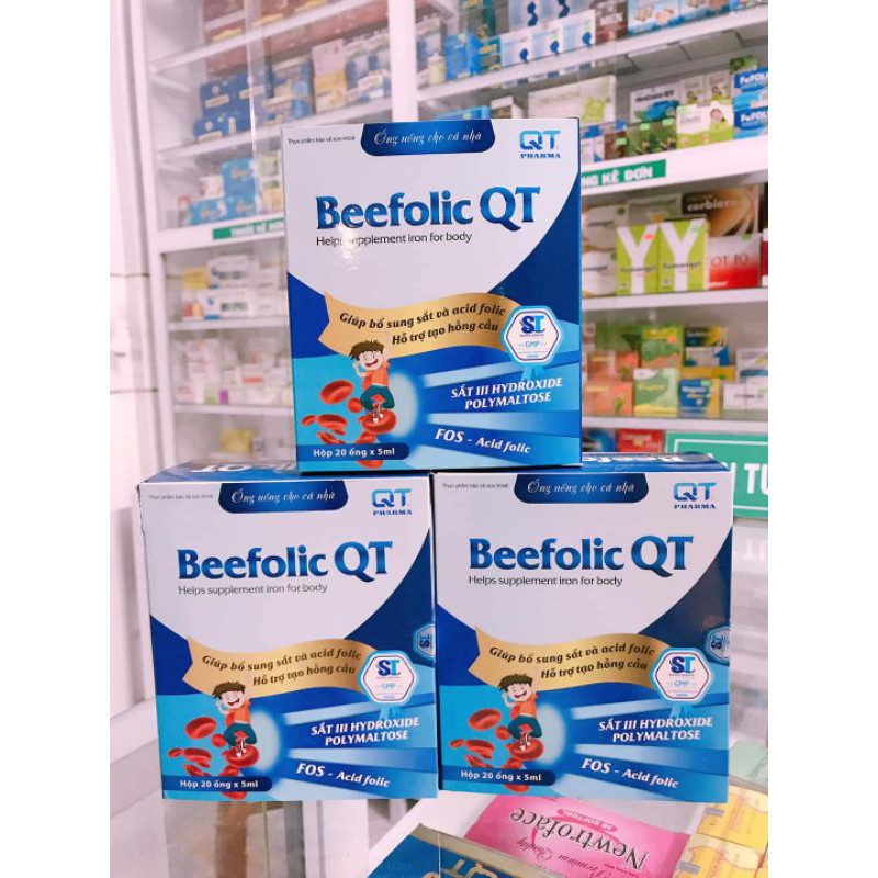 Beefolic QT bổ sung sắt và acid folic cho trẻ thiếu máu xanh xao