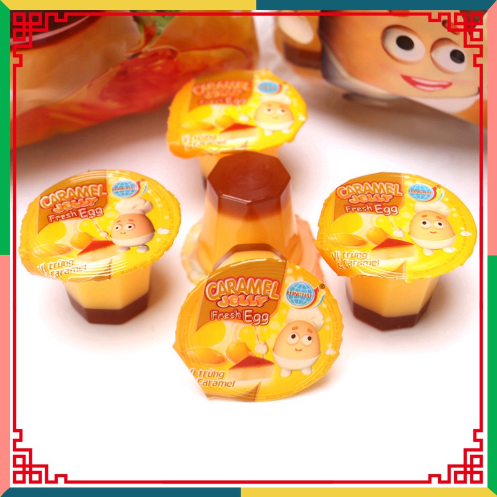 Thạch caramel Lapatie, thạch caramen trứng Long Hải tải trọng túi 992 g