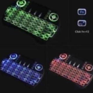 Bàn phím kiêm chuột không dây UKB 500-RF Mini Keyboard có đèn led màu đen