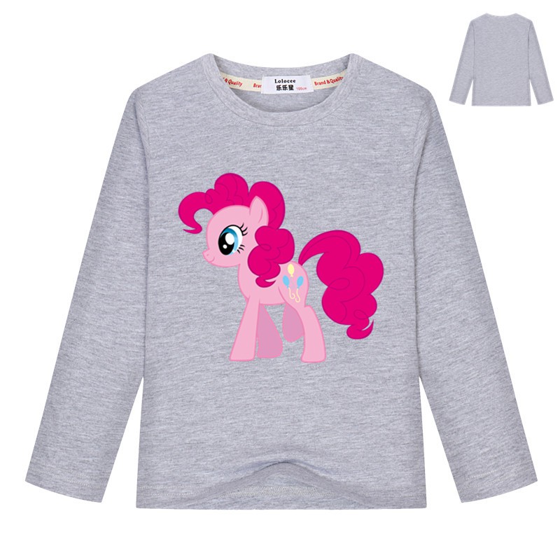 Áo phông bé gái của tôi Little Little Pony Pinkie Pie Áo thun dài tay cho trẻ em