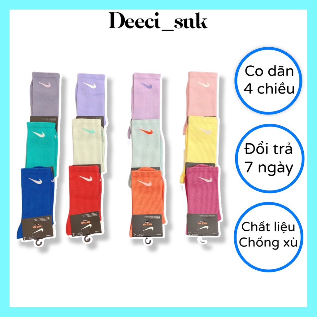 [Deeci] Tất Nike cao cổ thể thao, tất cao cổ thời trang, tất cao cổ dệt kim cao cấp