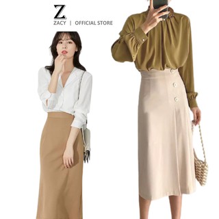 Chân váy công sở chữ A Chất vải tuýt si dày dặn co giãn, ko xù lông, ko cắn chỉ, không nhăn CV025