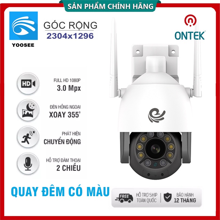 Camera yoosee PTZ 3.0MP quan sát ngoài trời - Chất lượng hình ảnh siêu net - Có đàm thoại 2 chiều