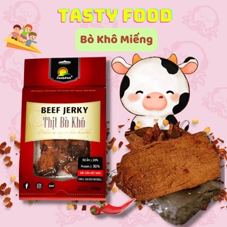 Bò khô miếng Fansipan gói 100g,thịt khô bò miếng loại 1 đồ ăn vặt Tasty Food