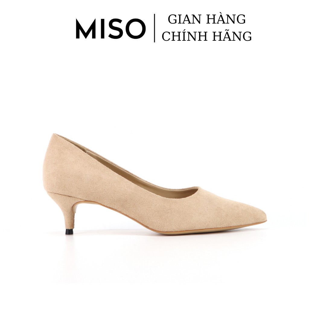 Giày cao gót nữ bít mũi đơn giản gót nhọn 3m mang công sở sang trọng Miso M026