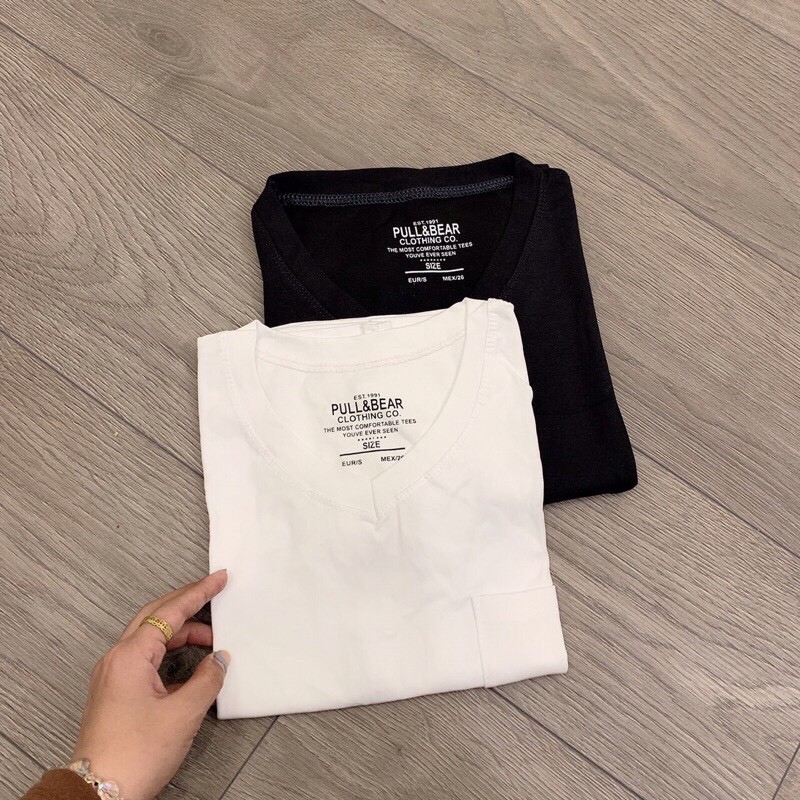 Áo phông nữ - Áo nữ cổ tim, ngắn tay Pull & bear | BigBuy360 - bigbuy360.vn