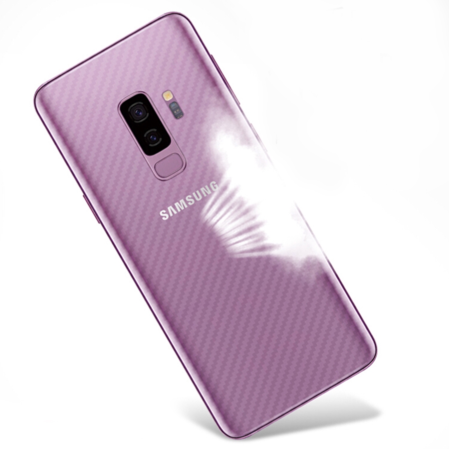 Miếng Dán Sợi Carbon Bảo Vệ Mặt Sau Cho Samsung Galaxy A7 2018 S10 Plus Note 10 Plus A20 A50 S M30 S