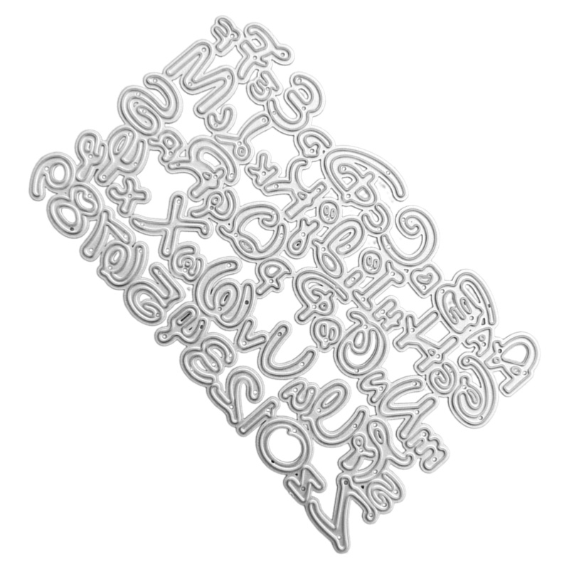 Khuôn Cắt Giấy Làm Từ Kim Loại Hình Chữ Cái Và Số Trang Trí Scrapbook