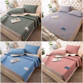 Chiếu điều hòa cao su non Tencel (tặng kèm đôi vỏ gối)