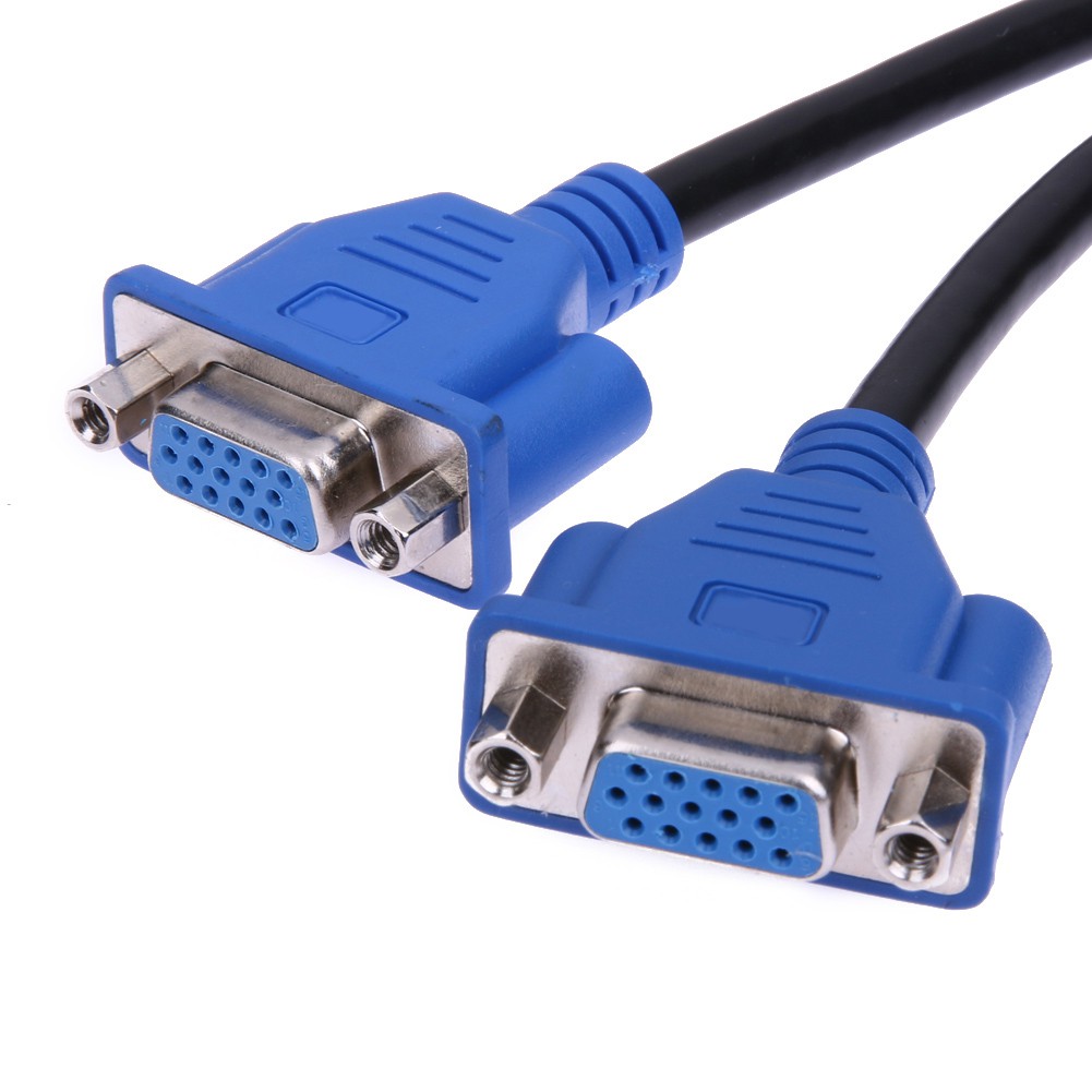 (Dom) Giắc Chuyển Đổi Từ Dms-59 Pin Male Sang 2 Vga 15 Pin Female