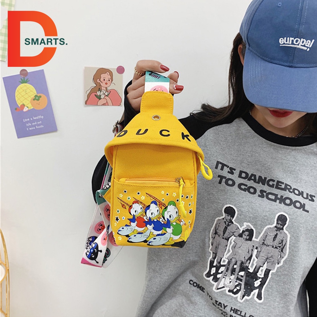 Túi đeo chéo balo mini hình vịt dẽ thương cho mọi lứa tuổi thời trang cao cấp
