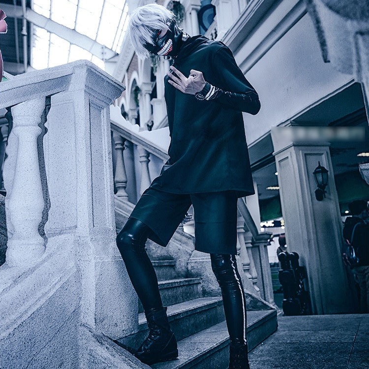 Set trang phục mặt na cosplay Nhân Vật Ken Kaneki Tokyo Ghoul