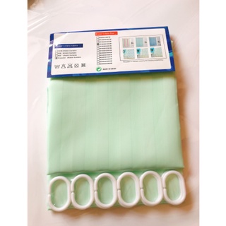 Rèm phòng tắm / Rèm cửa sổ - Sọc bóng xanh lá