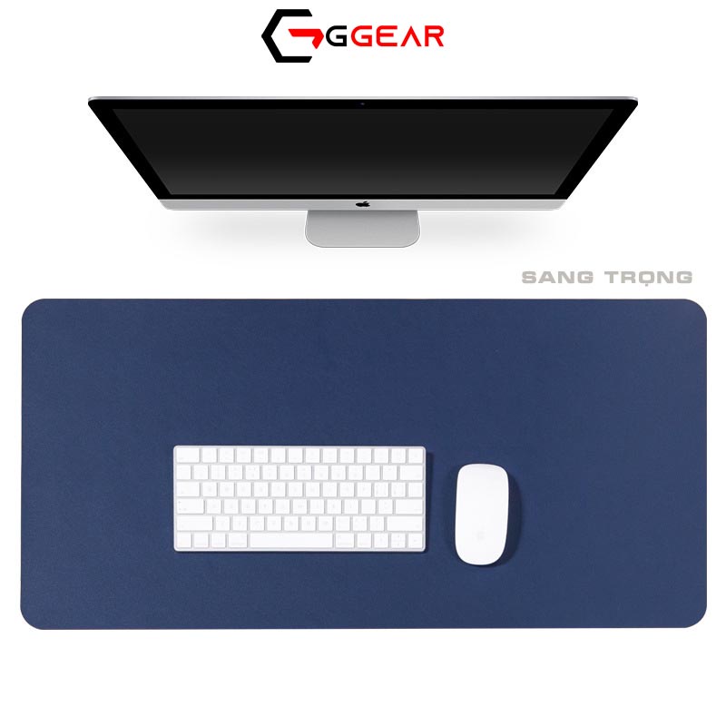 Tấm Lót Chuột Cỡ Lớn GGear bàn di chuột 80x40 hai mặt và một mặt - Da PU cao cấp cho máy tính laptop bàn làm việc