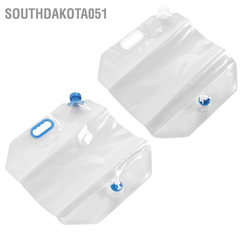 Southdakota051 Hộp đựng nước có thể gập lại 15L Thực phẩm Cấp PVC xách tay Xử lý Túi cắm trại để đi