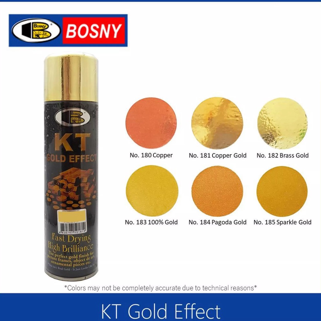 <Giá tốt> SƠN XỊT MẠ Vàng- Sơn hiệu ứng vàng- xi vàng- KT gold effect Bosny Thái Lan